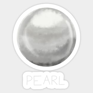 Pearl Crystal June Birthstone Sticker